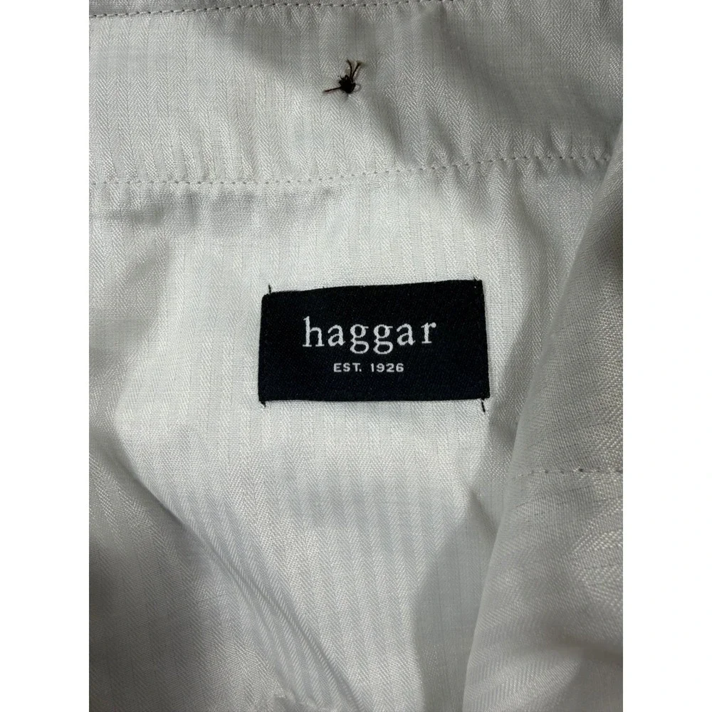 Haggar Cool 18 Shorts Mens 38 Khaki Performance Plain Front Moisture Wicking NWT